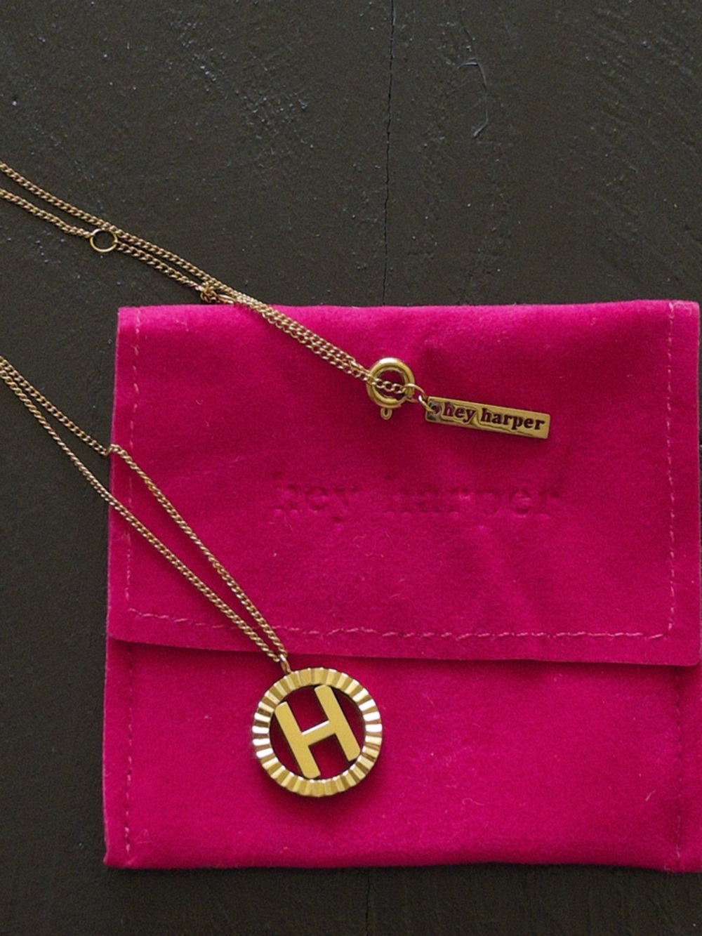 Hey Harper waterproof letter necklace